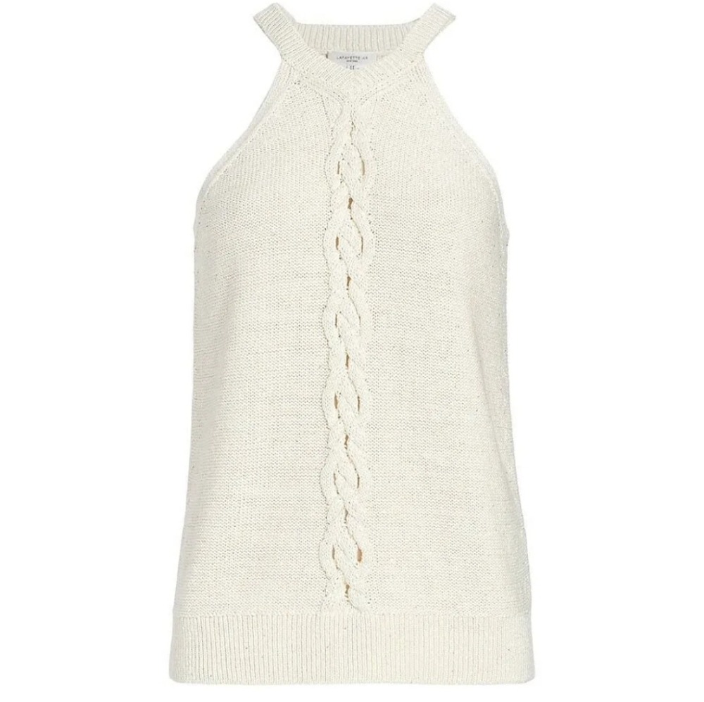 Lafayette 148 new linen silk sweater sz S